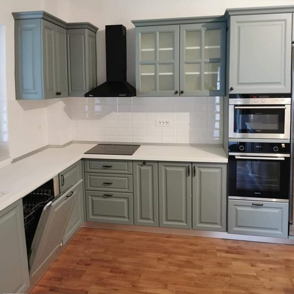 mobila-bucatarie-doris-gri-verzui-cuptor mobila bucatarie doris gri verzui cuptor