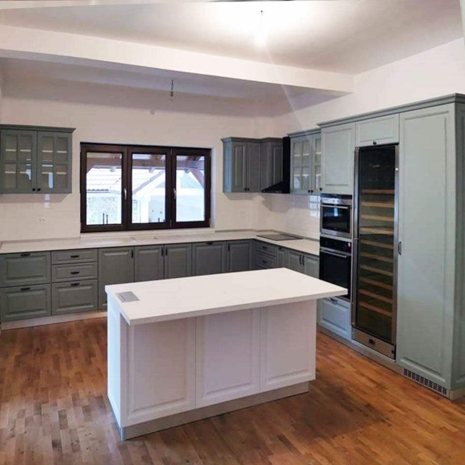 mobila-bucatarie-doris-gri-verzui mobila bucatarie doris gri verzui