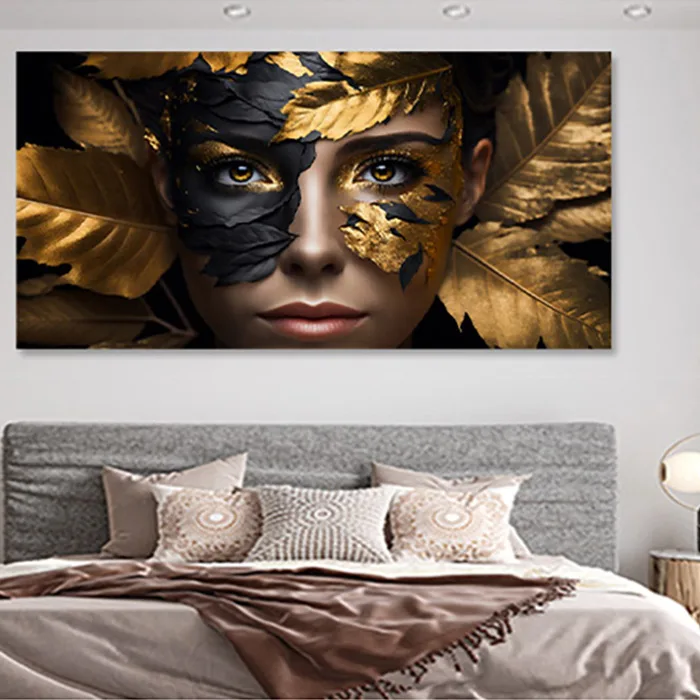 ablou dormitor modern fashion frunze aurii