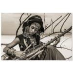 tablou canvas beauty cantareata sepia