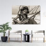 tablou canvas beauty cantareata sepia receptie