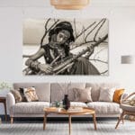 tablou canvas beauty living cantareata sepia