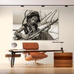 tablou canvas birou beauty cantareata sepia