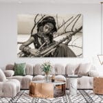 tablou canvas beauty living cantareata sepia