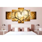 tablou canvas inima 5 piese dormitor