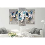 tablouri flori trandafir pe canvas bumbac